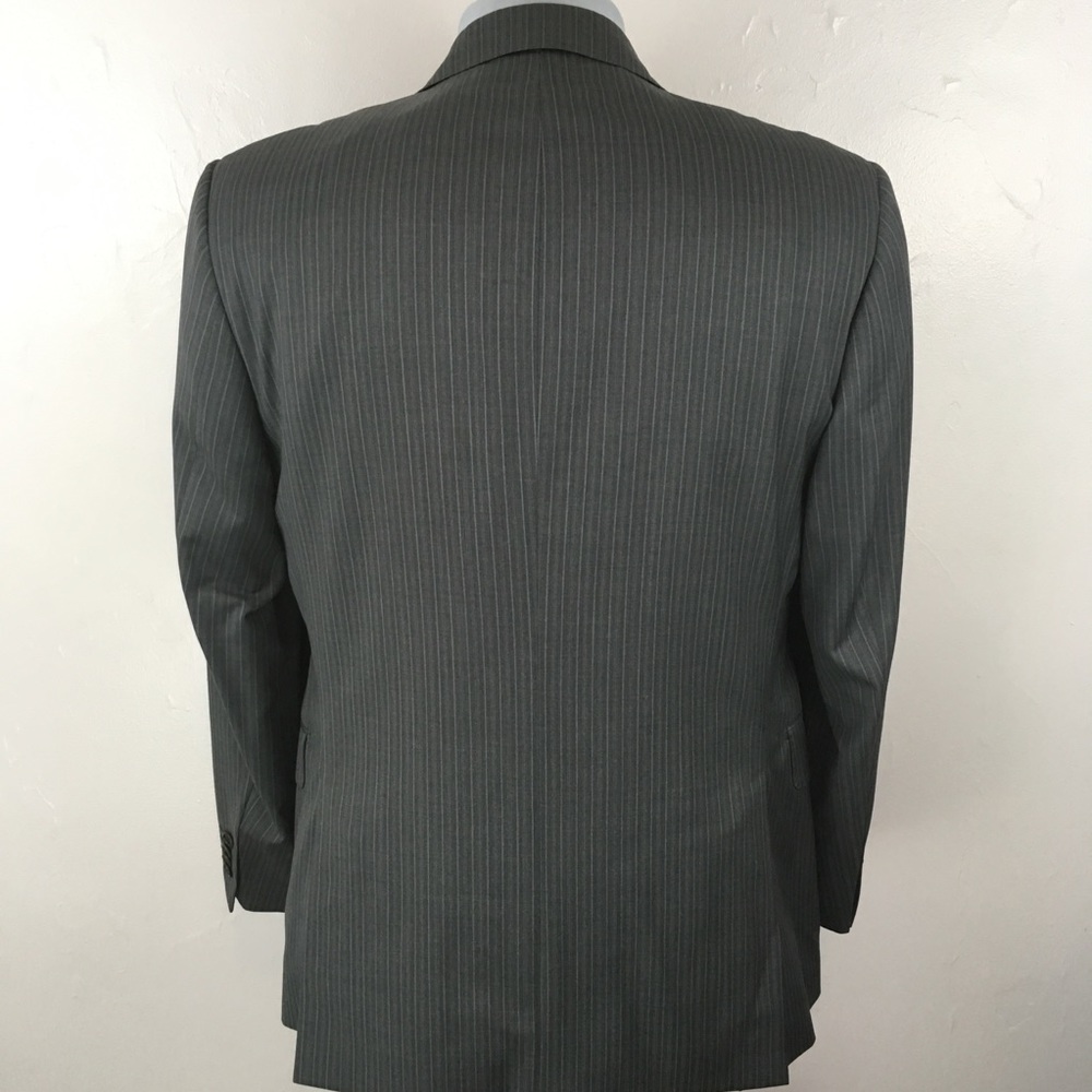 Ermenegildo zegna cloth 40r mens suit gray stripes wool silk new nwt ea0330 - Picture 3 of 8
